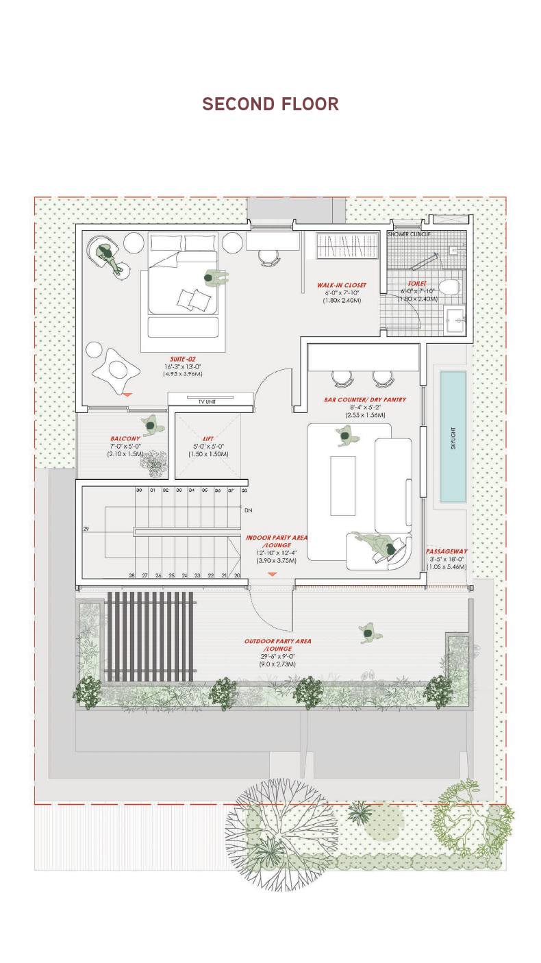 East Villa floor plan 3 - option 2